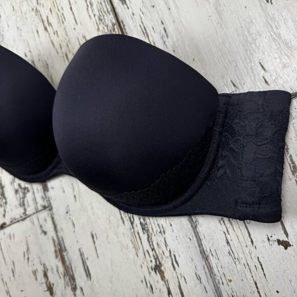 Torrid Black Strapless Push Up Bra Multiway Size 46C No Straps Underwired - Picture 7 of 8